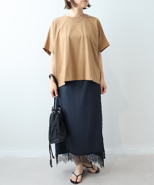 leswel(レスウェル)の「【M/L】レースヘムナロースカート(スカート・レディース・ネイビー/ダークブラウン・M/L)」の11枚目の写真