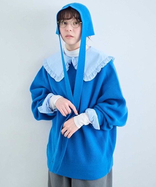 I am I in fact...(アイアムアイインファクト)の「SUSIE BABUSHKA(ニットキャップ/ビーニー・レディース・ホワイト/グレー/イエロー/ブラック/ブルー・FREE)」の7枚目の写真