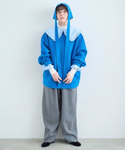 I am I in fact...(アイアムアイインファクト)の「SUSIE BABUSHKA(ニットキャップ/ビーニー・レディース・ホワイト/グレー/イエロー/ブラック/ブルー・FREE)」の8枚目の写真