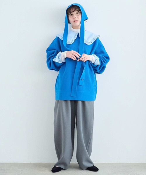 I am I in fact...(アイアムアイインファクト)の「SUSIE BABUSHKA(ニットキャップ/ビーニー・レディース・ホワイト/グレー/イエロー/ブラック/ブルー・FREE)」の9枚目の写真