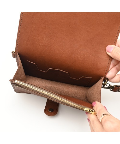 CLEDRAN(クレドラン)の「【本革 多機能】CL3993 PASA WALLET SHOULDER(ショルダーバッグ・レディース・ライトグレー/ブラック/ブラウン・FREE)」の14枚目の写真