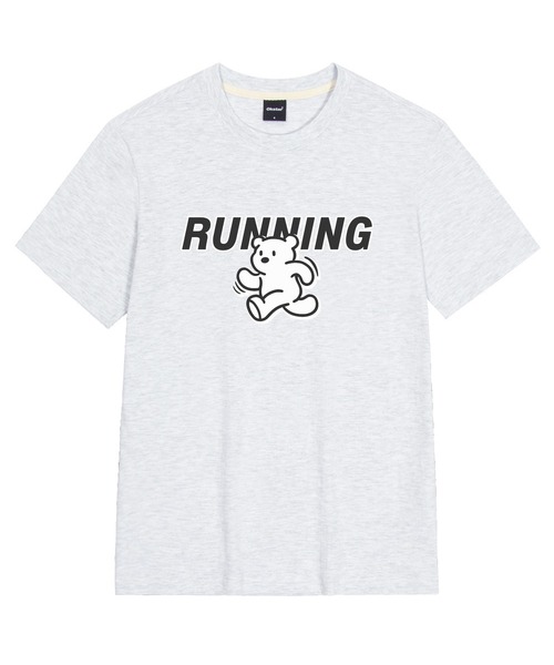 OKSTAR(オクスター)の「ランニングクマの半袖(Tシャツ/カットソー・レディース・グレー/ネイビー/ダークブルー/ブラック/ダークグレー/クリーム/ライトベージュ/ライトグレー/ホワイト/ダークグリーン/カーキ・SMALL/MEDIUM/LARGE/X-LARGE/2XL/3XL/4XL)」の3枚目の写真