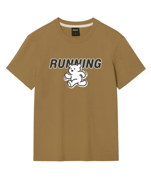 OKSTAR(オクスター)の「ランニングクマの半袖(Tシャツ/カットソー・レディース・グレー/ネイビー/ダークブルー/ブラック/ダークグレー/クリーム/ライトベージュ/ライトグレー/ホワイト/ダークグリーン/カーキ・SMALL/MEDIUM/LARGE/X-LARGE/2XL/3XL/4XL)」の17枚目の写真