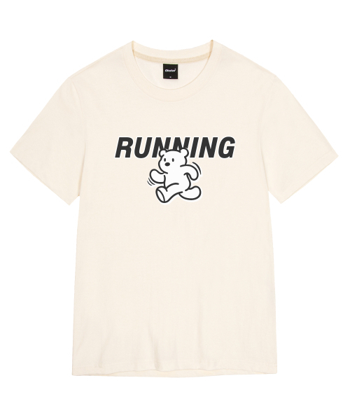 OKSTAR(オクスター)の「ランニングクマの半袖(Tシャツ/カットソー・レディース・グレー/ネイビー/ダークブルー/ブラック/ダークグレー/クリーム/ライトベージュ/ライトグレー/ホワイト/ダークグリーン/カーキ・SMALL/MEDIUM/LARGE/X-LARGE/2XL/3XL/4XL)」の19枚目の写真