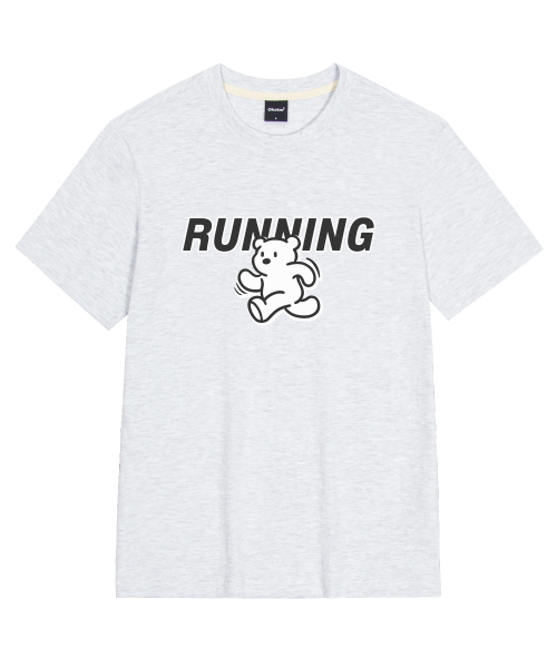 OKSTAR(オクスター)の「ランニングクマの半袖(Tシャツ/カットソー・レディース・グレー/ネイビー/ダークブルー/ブラック/ダークグレー/クリーム/ライトベージュ/ライトグレー/ホワイト/ダークグリーン/カーキ・SMALL/MEDIUM/LARGE/X-LARGE/2XL/3XL/4XL)」の20枚目の写真