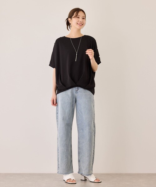 Jayro(ジャイロ)の「金釦裾タックプルオーバー(Tシャツ/カットソー・レディース・グリーン/ブルー/ホワイト/ブラック・M)」の8枚目の写真