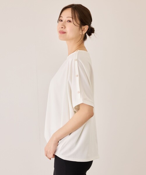 Jayro(ジャイロ)の「金釦裾タックプルオーバー(Tシャツ/カットソー・レディース・グリーン/ブルー/ホワイト/ブラック・M)」の13枚目の写真