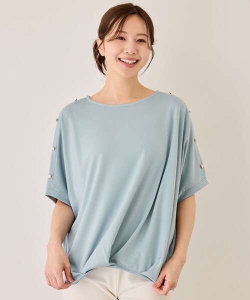 Jayro(ジャイロ)の「金釦裾タックプルオーバー(Tシャツ/カットソー・レディース・グリーン/ブルー/ホワイト/ブラック・M)」の18枚目の写真