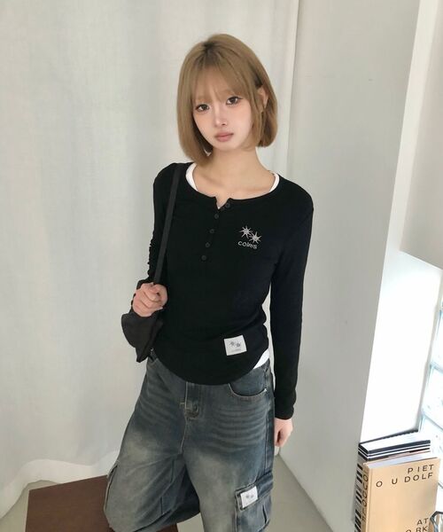 COIRIS(コイリス)の「ラウトカーゴワイドデニムパンツ(デニムパンツ・レディース・ダークブルー・SMALL/MEDIUM)」の10枚目の写真