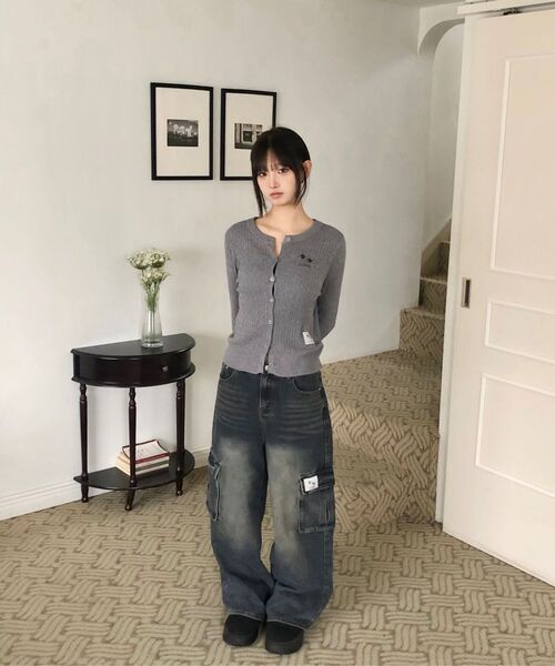 COIRIS(コイリス)の「ラウトカーゴワイドデニムパンツ(デニムパンツ・レディース・ダークブルー・SMALL/MEDIUM)」の19枚目の写真