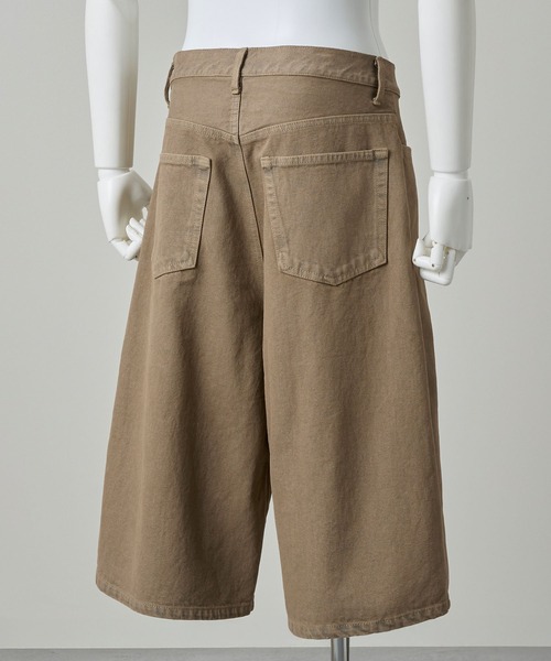 GRANCY(グランシー)の「【GRANCY】Stitch Patch Half Denim Pants / ステッチパッチハーフデニムパンツ(デニムパンツ・メンズ・ベージュ/ブラック・L/M/S)」の3枚目の写真