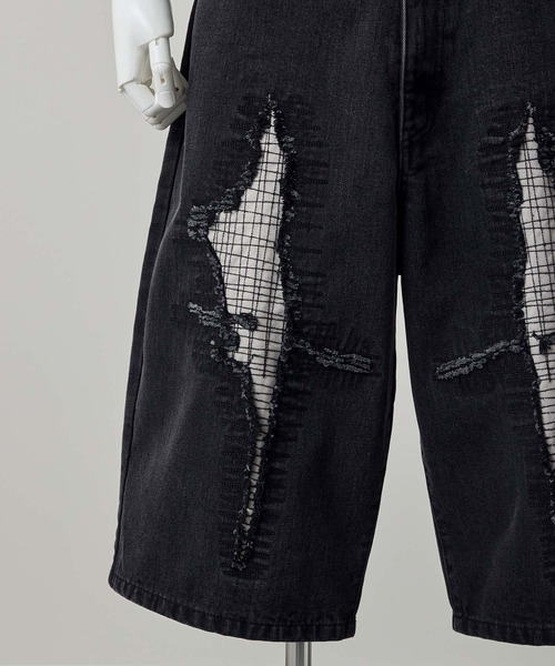 GRANCY(グランシー)の「【GRANCY】Stitch Patch Half Denim Pants / ステッチパッチハーフデニムパンツ(デニムパンツ・メンズ・ベージュ/ブラック・L/M/S)」の12枚目の写真