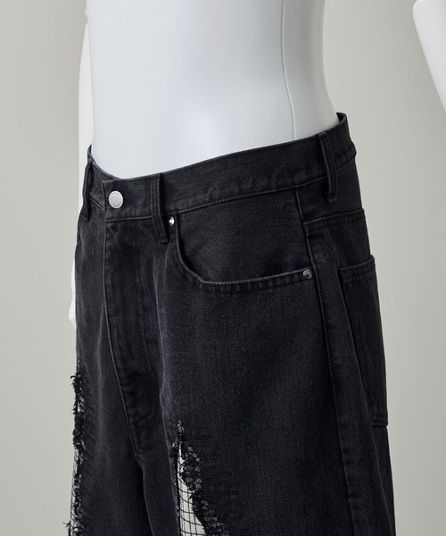 GRANCY(グランシー)の「【GRANCY】Stitch Patch Half Denim Pants / ステッチパッチハーフデニムパンツ(デニムパンツ・メンズ・ベージュ/ブラック・L/M/S)」の13枚目の写真