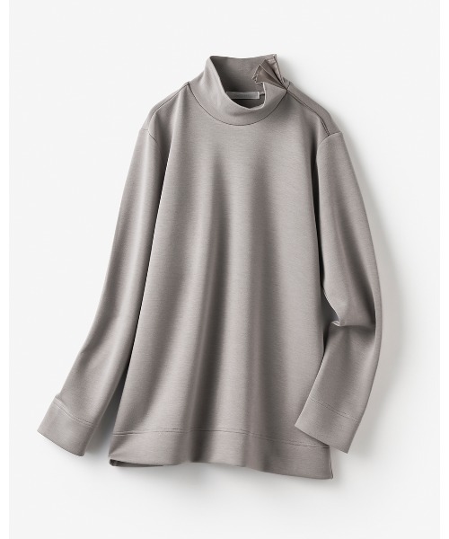 DoCLASSE( ドゥクラッセ)の「シルキーダンボール・異素材ハイネック(Tシャツ/カットソー・レディース・ブルー/トップグレー/ライトベージュ/グレー/ダークネイビー・LL/3L/L/M/S/XL/XXL)」の11枚目の写真