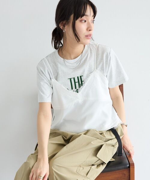 CRAFT STANDARD BOUTIQUE(クラフトスタンダードブティック)の「レイヤーレースキャミ(キャミソール・レディース・ブルー/オフホワイト・FREE)」の18枚目の写真