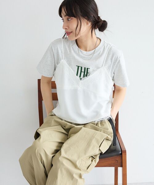 CRAFT STANDARD BOUTIQUE(クラフトスタンダードブティック)の「レイヤーレースキャミ(キャミソール・レディース・ブルー/オフホワイト・FREE)」の19枚目の写真