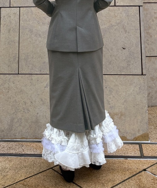 JENNE(ジェンヌ)の「ホイップレーススカート(スカート・レディース・グレー/ブラック・MEDIUM/SMALL/LARGE)」の7枚目の写真