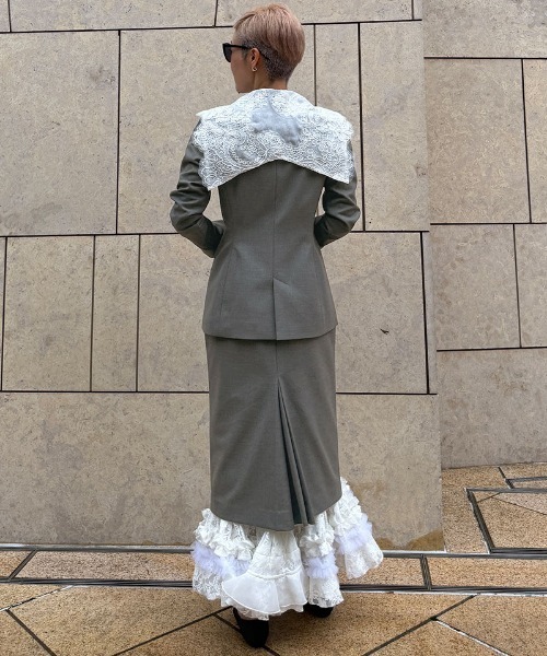 JENNE(ジェンヌ)の「ホイップレーススカート(スカート・レディース・グレー/ブラック・MEDIUM/SMALL/LARGE)」の11枚目の写真