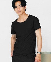 多機能 接触冷感 吸水速乾 消臭効果 UVカット 4WAYストレッチ 通気性 シワになりにくい Uネック 半袖Tシャツ インナー
