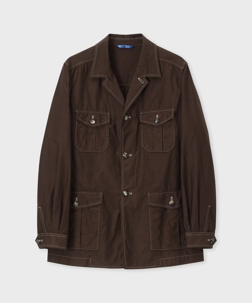 Paul Smith(ポールスミス)の「ライトモールスキン 4ポケットジャケット / 153620 24064D(ブルゾン・メンズ・ネイビー/ダークブラウン・MEDIUM/LARGE)」の2枚目の写真
