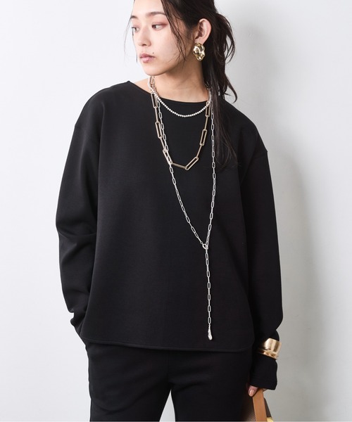CHIC STYLE(シックスタイル)の「バックジップクルーネックカットソー<大きいサイズ有>シックスタイル(Tシャツ/カットソー・レディース・ブラック/グレー・5L/4L/3L/LL/L/M)」の9枚目の写真