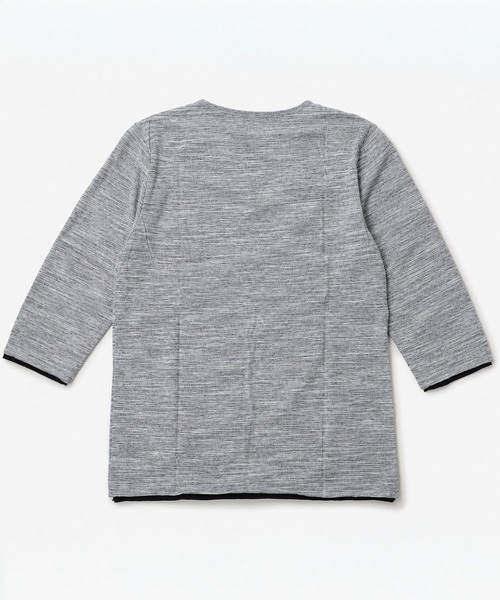 B.I.D.（ビーアイディー）の「《Bd》レイヤード風 Vネック7分袖Tシャツ（Tシャツ/カットソー・メンズ・ネイビー/ブラック/グレー・X-LARGE/MEDIUM）」の4枚目の写真