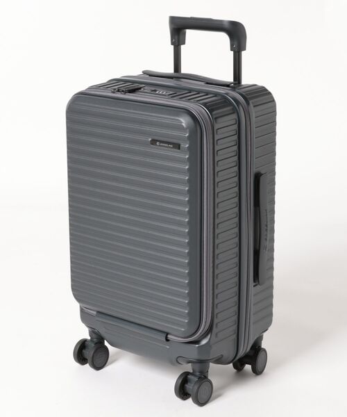 EDGELINK（エッジリンク）の「クルーズボックス エース 32L-39L 3.2kg 機内持込 フロントポケット キャスターストッパー エキスパンド 05805（スーツケース/キャリーバッグ・メンズ・アイボリー/ブラック/グレー/ブルー系/オレンジ/チョコ・FREE）」の2枚目の写真