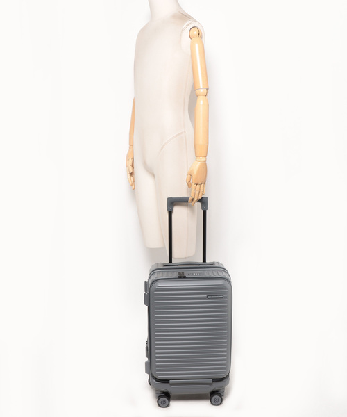EDGELINK（エッジリンク）の「クルーズボックス エース 32L-39L 3.2kg 機内持込 フロントポケット キャスターストッパー エキスパンド 05805（スーツケース/キャリーバッグ・メンズ・アイボリー/ブラック/グレー/ブルー系/オレンジ/チョコ・FREE）」の14枚目の写真