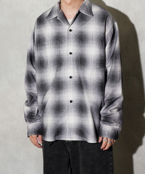 TOWNCRAFT(タウンクラフト)の「TOWNCRAFT / タウンクラフト PRINTED COTTON NEL OMBRE CHECK SHIRT プリンテッド コットンネル オンブレチェック シャツ(シャツ/ブラウス・メンズ・ホワイト/グレー/パープル・MEDIUM/LARGE/X-LARGE)」の4枚目の写真