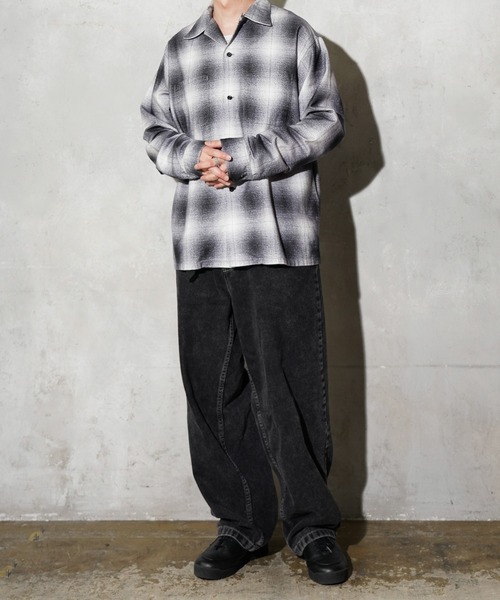 TOWNCRAFT(タウンクラフト)の「TOWNCRAFT / タウンクラフト PRINTED COTTON NEL OMBRE CHECK SHIRT プリンテッド コットンネル オンブレチェック シャツ(シャツ/ブラウス・メンズ・ホワイト/グレー/パープル・MEDIUM/LARGE/X-LARGE)」の5枚目の写真