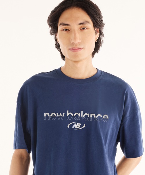 NEW BALANCE（ニューバランス）の「Trackside ショートスリーブTシャツ（Tシャツ/カットソー・メンズ・ネイビー/ホワイト・XX-LARGE/X-LARGE/LARGE/MEDIUM/SMALL）」の10枚目の写真