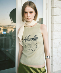 NICOLE BUTTERFLY SLEEVELESS TOP_LIGHT GREEN