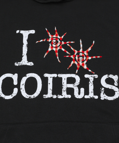 COIRIS(コイリス)の「スルー ヴィンテージチェックロゴ フードパーカー 男女共用 (2カラー)(パーカー・レディース・グレー/ブラック・FREE)」の6枚目の写真