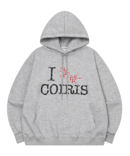 COIRIS(コイリス)の「スルー ヴィンテージチェックロゴ フードパーカー 男女共用 (2カラー)(パーカー・レディース・グレー/ブラック・FREE)」の9枚目の写真