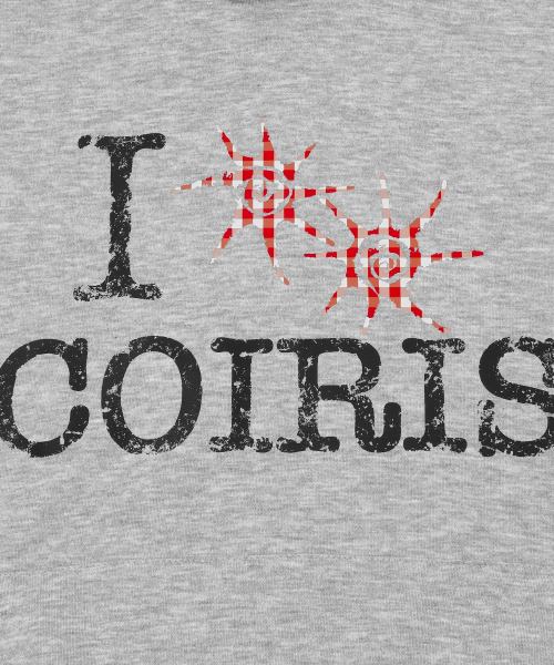 COIRIS(コイリス)の「スルー ヴィンテージチェックロゴ フードパーカー 男女共用 (2カラー)(パーカー・レディース・グレー/ブラック・FREE)」の10枚目の写真