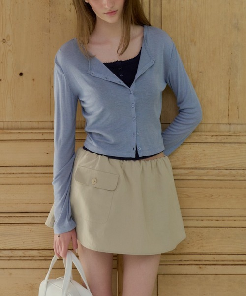 GIUNON(ジウノン)の「fluffy pocket skirt pants / フラッフィーポケットスカートパンツ(スカート・レディース・ベージュ/ブラック/ネイビー・FREE)」の17枚目の写真