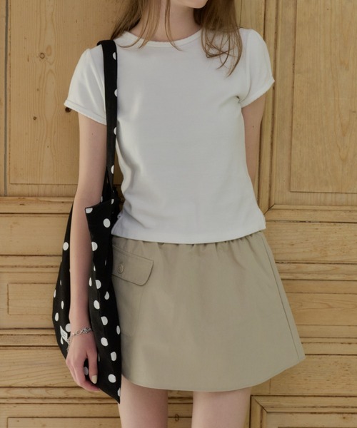 GIUNON(ジウノン)の「fluffy pocket skirt pants / フラッフィーポケットスカートパンツ(スカート・レディース・ベージュ/ブラック/ネイビー・FREE)」の6枚目の写真