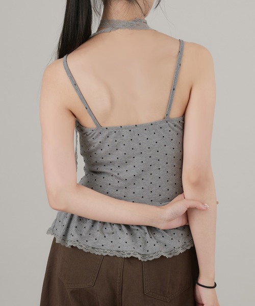 apres jour mignon(アプレジュールミニョン)の「【apresjour mignon×ARIAZ】カップ付きドットキャミ(キャミソール・レディース・ブラック/オフホワイト/グレー/ブラウン系その他・ONESIZE)」の15枚目の写真