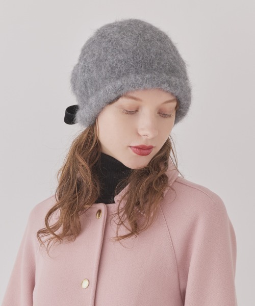 Chapeau d' O(シャポードオー)の「Chapeau d' O Lame Angora Hood / シャポードオー(ハット・レディース・グレー/ホワイト/ピンク/ライトベージュ・FREE)」の3枚目の写真