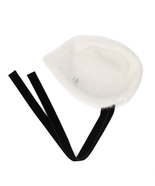 Chapeau d' O(シャポードオー)の「Chapeau d' O Lame Angora Hood / シャポードオー(ハット・レディース・グレー/ホワイト/ピンク/ライトベージュ・FREE)」の2枚目の写真