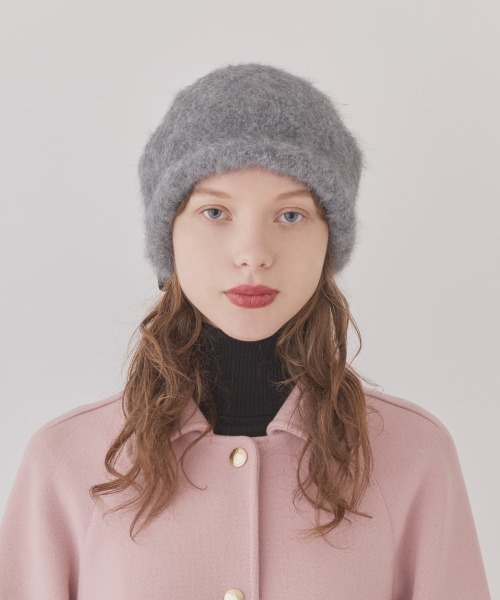 Chapeau d' O(シャポードオー)の「Chapeau d' O Lame Angora Hood / シャポードオー(ハット・レディース・グレー/ホワイト/ピンク/ライトベージュ・FREE)」の8枚目の写真