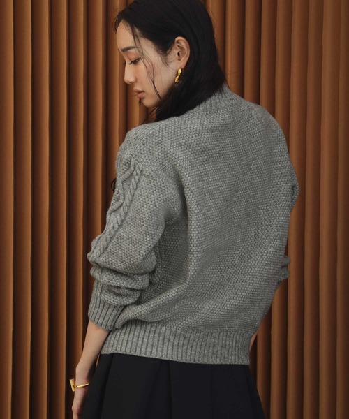 ELFRANK(エルフランク)の「【2026AW】【M~Lサイズ展開】ハイネックケーブル編みニット(ニット/セーター・レディース・ブラック/グレー/アイボリー・L/M)」の18枚目の写真