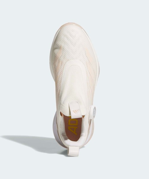 adidas（アディダス）の「ウィメンズ アディゼロ ゼッドジー 25 ボア【adidas Golf/アディダスゴルフ】（スニーカー・レディース・ホワイト×イエロー・22.5cm/23.5cm/24.5cm/25.5cm/23.0cm/24.0cm/25.0cm/26.0cm/22.0cm）」の2枚目の写真