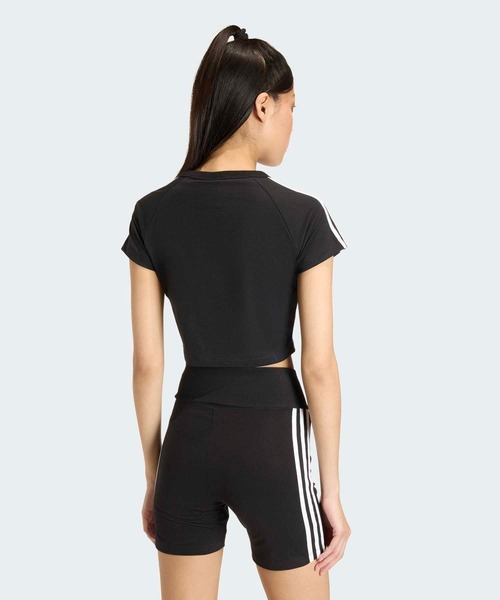adidas(アディダス)の「SSTベビーティー / クロップド丈 / アディダスオリジナルス adidas Originals(Tシャツ/カットソー・レディース・ブラック・X-LARGE/X-SMALL/MEDIUM/XX-LARGE/LARGE/SMALL)」の4枚目の写真