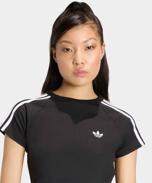 adidas(アディダス)の「SSTベビーティー / クロップド丈 / アディダスオリジナルス adidas Originals(Tシャツ/カットソー・レディース・ブラック・X-LARGE/X-SMALL/MEDIUM/XX-LARGE/LARGE/SMALL)」の5枚目の写真