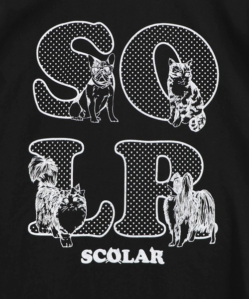 ScoLar(スカラー)の「162751:ドットスカラーわんにゃん柄 接触冷感タンクトップ(Tシャツ/カットソー・レディース・ブラウン/パープル/ブラック・M)」の8枚目の写真