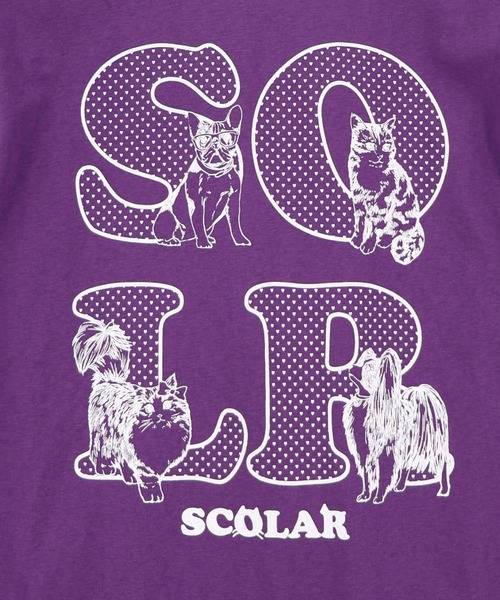 ScoLar(スカラー)の「162751:ドットスカラーわんにゃん柄 接触冷感タンクトップ(Tシャツ/カットソー・レディース・ブラウン/パープル/ブラック・M)」の12枚目の写真
