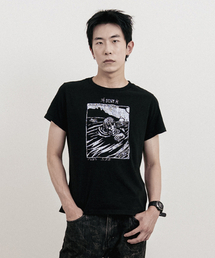 EULER（ユーラ）の「シュランクンクロップラモンTシャツ(ブラック)（Tシャツ/カットソー）」