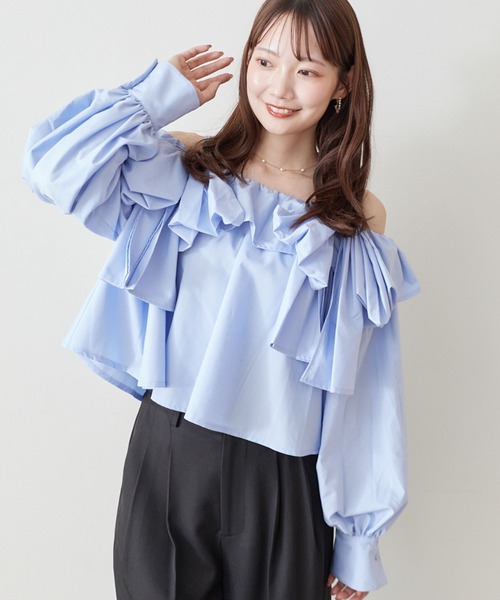 archivio 水色　長袖トップス　40 archives｜アルシーヴのシャツ/ブラウス（長袖）通販 - ZOZOTOWN
