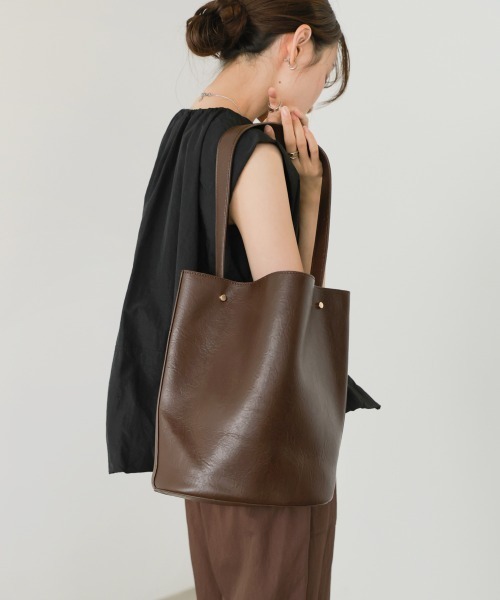 Bab(バブ)の「サークル型トートBAG(トートバッグ・レディース・ブラウン/ブラック・ONESIZE)」の5枚目の写真